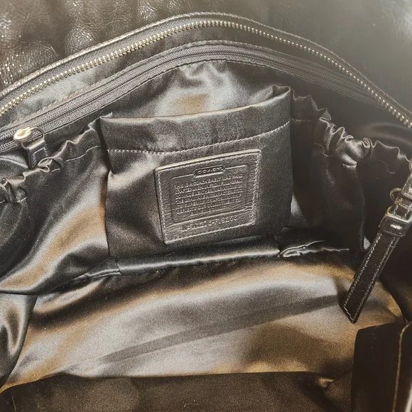 Coach Signature Stitch Large Leather Tote Bag - Picture 13 of 15